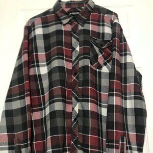 Men's Zoo York Plaid Red and Black, Size Extra Large XL - Pre-owned